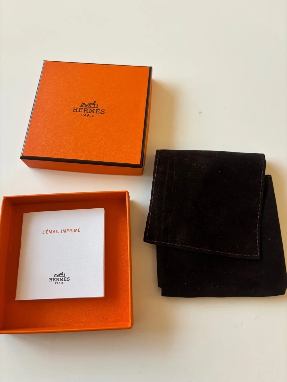 Hermès Uni Red Enamel Double Bangle Bracelet